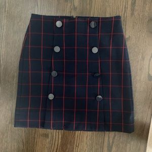 LOFT plaid skirt